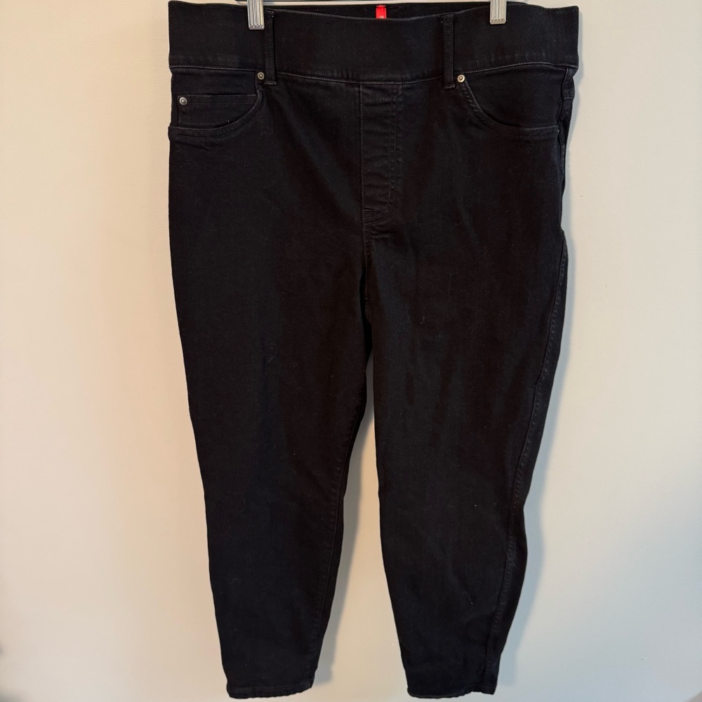 SPANX Women's Jeans Black Size 1X PETITE